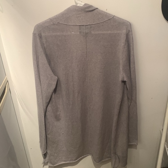 Fantastic Cynthia Rowley 100% Fine Merino Wool Grey Shall SZ XL - Picture 7 of 9